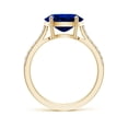 thumbnail image 2 of ANGARA Lab Grown 3.3 Ct East-West Blue Sapphire Engagement Ring for Women in 14K Yellow Gold (Size-10x8mm) | September Birthstone, Anniversary, Jewelry Gift for Women | Lab-Grown Blue Sapphire Ring, 2 of 8
