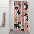 thumbnail image 2 of Bernese Mountain Dogs with Pioneer Flower Shower Curtain 36"x72" ,Bathroom Decorative Shower Curtains Set with 12 Hooks,Modern Waterproof Washable Shower Curtain, 2 of 6