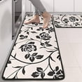 thumbnail image 2 of Kitchen Rugs Sets Of 2,Pioneer Flower Floral Print Pattern Anti Fatigue Kitchen Mat Rugs Non Slip Washable,Decorative Kitchen Floor Mats for Kitchen,Sink,Laundry,17"x47"+17"x47", 2 of 5