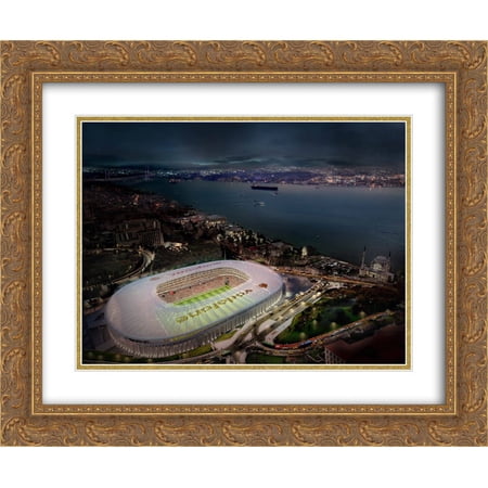 Vodafone Arena 2x Matted 24x20 Gold Ornate Framed Art Print from the Stadium Series
