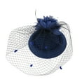 thumbnail image 2 of IDALL Fascinators Hats Tea Party Hats Fascinators Hats Pillbox Hat Cocktail Tea Party Headwear for Girls and Women Party Hats Fascinator Headband Navy One Size, 2 of 7