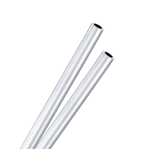 Tubo redondo de aluminio 6063 de 250 mm en paquete de 2, tubería de aluminio sin costura para manualidades DIY [0.16x0.24x9.8IN]