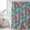 Red Teal, variant on Red Boho Botanical Shower Curtain, Waterproof Shower Curtains for Bathroom, Southwestern Retro Leaves Ethnic Tribal Washable Fabric Bathtub Curtain Set Bath Decor with 12 Hooks 48"x72"
