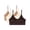 Asst-9 Warm Taupe Egret Chocolate Torte, variant on 3 Pack Women's Seamless Ribbed Ruffle-Trim Tag-Free Padded Bras, XL, Asst C0014 Pale Mauve Warm Taupe Fig