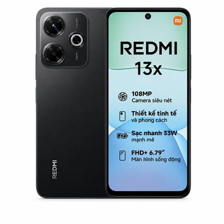 Xiaomi Redmi 13X 4G 256GB ROM 8GB RAM Dual SIM GSM Unlocked - Black