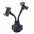 thumbnail image 2 of YIGSECU Car Mount Dual Smartphone Stand 360° Rotation Height Adjustable Double Cup Holder Universal Cellphone Cradle Durable, 2 of 20