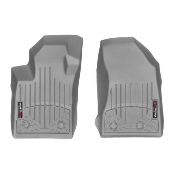 WeatherTech Custom Fit FloorLiners compatible with 2018-2025 Jeep Compass - 1st Row (Driver & Passenger), Grey