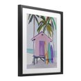 thumbnail image 2 of Stupell Industries Tropical Pink Beach Hut with Surfboards Black Framed Print Under Glass, 13 x 16, by Sisi and Seb, 2 of 8