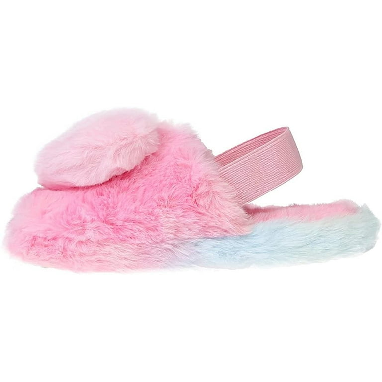 Rainbow Furry Slippers