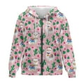 thumbnail image 4 of Uorisanigo Sheep Cactus Zip Up Hoodies for Women Drop Shoulder Loose Oversized Sweatshirt for Women Size M Lightweight Casual Winter Fall Clothes, 4 of 7