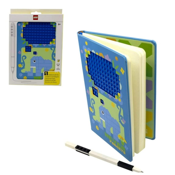 LEGO Stationery Elephant Reclaim & Recycle Dotted Notebook with Gel Pen (53633)