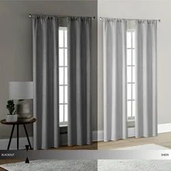 Mainstays 4 of a Kind Blackout Window Curtains Panels, Set of 4, White, 28" W x 84" L