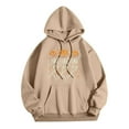 thumbnail image 4 of Oversized Hoodie Men Pumpkin Skull Hoodie Hooded Sweatshirt Halloween Partial Casual Pullover Top Crewneck Sweatshirt Men Khaki L, 4 of 4