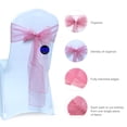thumbnail image 7 of mds Pack of 50 Organza Chair Sash Bow Sashes for Wedding Decoration -Dusty Pink, 7 of 7