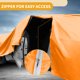 thumbnail image 4 of Funda para coche Unique Bargains Impermeable para todo clima, protección exterior completa contra el sol y la lluvia para Lexus RZ 210D-PU Naranja con franjas reflectantes, 4 of 4