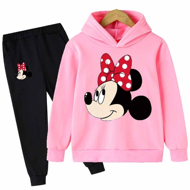 Boys Girls Clothing Mickey Mouse Cartoon Set Fashion Long Sleeve Sweatshirt+Long Pants Toddler Girl Outfit Kids Clothes 2pcs Set13T Gao Jinjia LED
