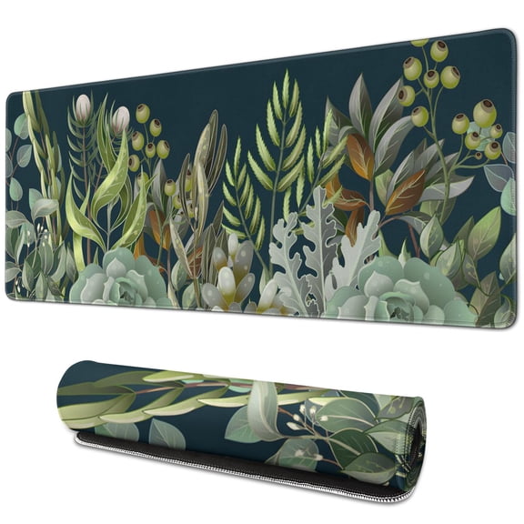 Large 31.5 × 11.8 inch Gaming Mouse Pad - Wildflower Design, Non-Slip Rubber Base, Waterproof - Perfect Desk Pads for Office Work, Gaming and Keyboard & Mouse Comfort