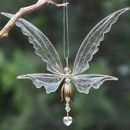 

Fairy Hanging Crystal Suncatcher with Wing Hanging Pendant for Home Decoration New.