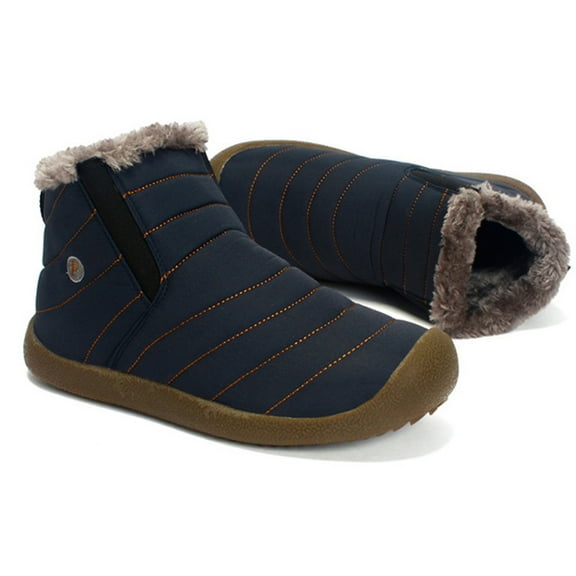 EXHUMKY 1 Pair of Snow Boots Mens Waterproof Blue for Winter Outdoor Use