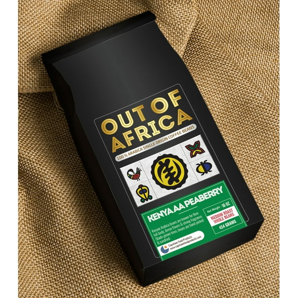 Kenya AA Peaberry 100 Arabica coffee beans