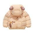 thumbnail image 4 of Toddler Winter Lightweight Puffer Jacket for Boys Girls Waterproof Windproof Quilted Winter Hood Coat with Animal Prints, 4 of 4