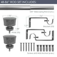 thumbnail image 5 of Stockton 48-86 Rod Set 5/8 Inch - Walnut, 5 of 5