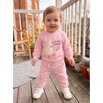 thumbnail image 4 of Conjunto de 2 piezas para niña pequeña: sudadera de manga larga con estampado de ganso y pantalón deportivo., 4 of 8