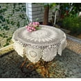 thumbnail image 2 of Cotton Handmade Crochet Round Tablecloth Doilies Lace Table Covers, 2 of 7