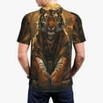 thumbnail image 6 of Salouo Tiger In The Fallen Leaf Forest for Men's Short Sleeve Polo Shirts,Polo Shirts for Men Performance Short Sleeve Golf Shirt Athletic Casual Collared T-Shirt-3X-Large, 6 of 8