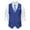 Blue, variant on Puffer vest Mens Fashion Stripes Retro Casual Suit Vest