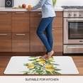 thumbnail image 5 of Yellow Lemon Doormat Outdoor Entrance 18"x30", Simple Spring Botanical Fruit Leaves Flower Absorb Moisture Dirt Door Mats, Non-Slip Rubber Backing Floor Mats Indoor, Low-Profile Front Door Rugs, 5 of 9