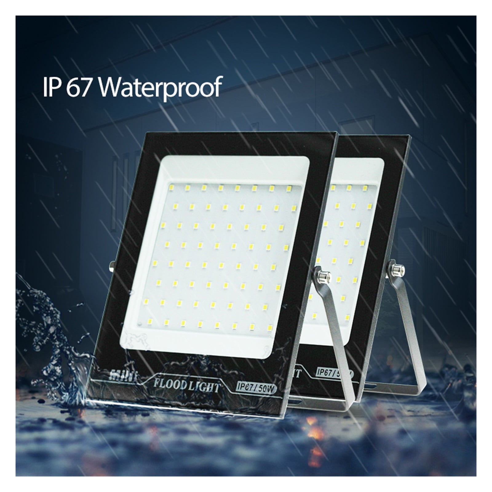 2pcs LED Flood Light 50W 100W 150W High Brightness IP66 Waterproof Outdoor Lighting LED Spotlight Wall Floodlights
