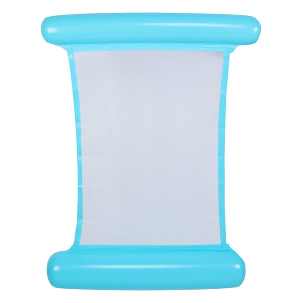 Cama de agua inflable flotante portátil, hamaca plegable, silla flotante para piscina, color azul