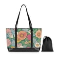 thumbnail image 7 of FORMRS Canvas Laptop Tote Bag for Women with 15.6" Computer Compartments Shoulder Handbag, Floral Pattern, 7 of 7