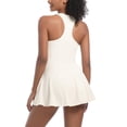 thumbnail image 4 of Kaemgyyd Womens Tennis Dress with Built in Shorts Summer Zipper Front Golf Athletic Dress Stretch Racerback A-Line Mini Dress, 4 of 7