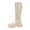 Beige, variant on Rokment Platform Knee High Boots for Women Fall Winter Fashion Leather Back Zipper Lug Sole Chunky Heeled Mid Calf Tall Dress Boots Beige Size 6