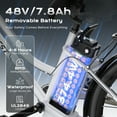 thumbnail image 4 of AIRWEST 26" Electric Bike for Adults - 500W Motor, 40-Mile Range, 20MPH Commuter E-Bike with 48V 7.8Ah Battery, 7-Speed Gears, Disc Brake & Front Suspension, Step-Thru Frame Urban Electric Bicycle, 4 of 7