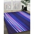 thumbnail image 3 of Ahgly Company Machine Washable Indoor Rectangle Transitional Medium Slate Blue Area Rugs, 8' x 10', 3 of 7