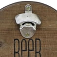 thumbnail image 3 of Foreside Home & Garden Rustic Wood Wall Mount Beer Bottle Opener with Metal Basket, Brown, 3 of 3