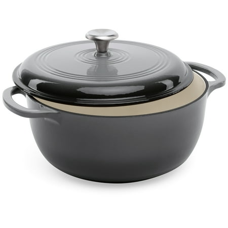 Best Choice Products 6qt Non-Stick Heavy-Duty Cast-Iron Ceramic Dutch Oven w/ Enamel Coating, Side Handles, Secure Lid for Baking, Roasting, Braising, Gas, Electric, Induction, Oven Compatible - (Best Home Oven For Baking)