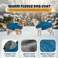 thumbnail image 3 of TSYKHAIA Warm Dog Winter Coat - Adjustable Fleece Lined Dog Snow Jacket with Reflective Stripes & Pockets, Water-resistant Cold Weather Vest for Medium Large Dogs, 3 of 7