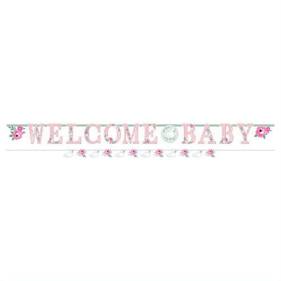 Baby Shower 'Sweet Swan' Jumbo Letter Banner Kit (1ct)