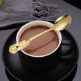 thumbnail image 3 of Tunhigl Christmas Stainless Steel Rose Spoon Fork - Elegant Coffee Stirring Spoons & Dessert Forks, Perfect Holiday Kitchen Accessories & Festive Tableware Decor Gold, 3 of 5
