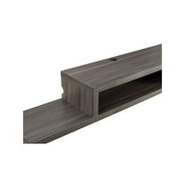 Asymmetrical Wall Mounted Wood TV Console Entertainment Center 60-inch Gray