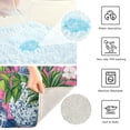 thumbnail image 3 of Yayeee Bath Rugs for Bathroom Floor Set of 2 Non Slip Fluffy Soft Absorbent Mat, White Vibrant Flowers, 3 of 7