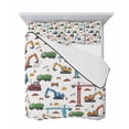 thumbnail image 7 of Quilts Full Size Bedding Set, Cartoon Construction Vehicle Lightweight Quilted Comforter, Modern Excavator Crane Soft Reversible Bedspread Coverlet with Pillow Covers for All Season, 78" x 90", 7 of 7