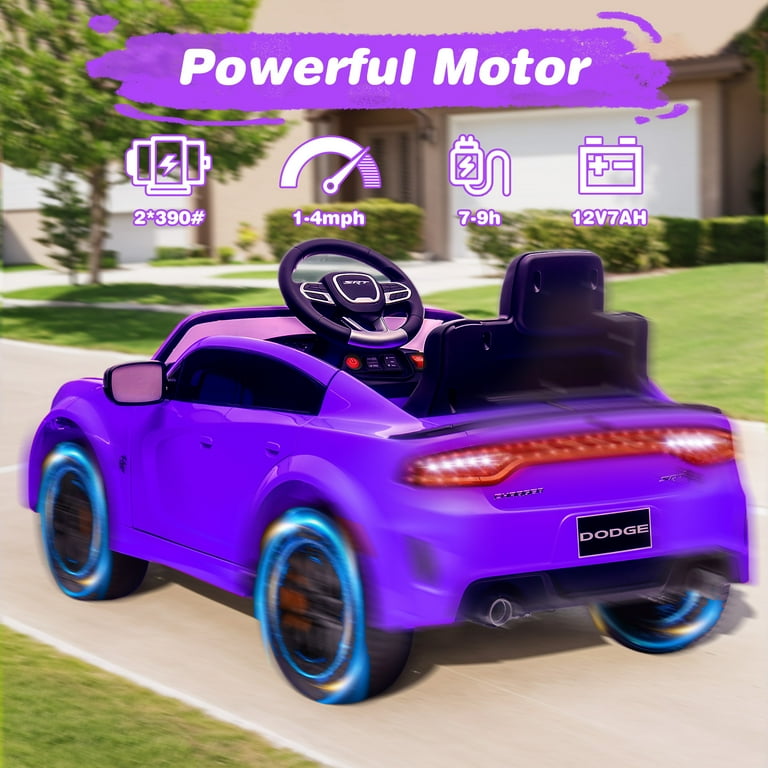 iYofe Dodge Electric Ride On Car for Kids, 12V Dodge Charger SRT
