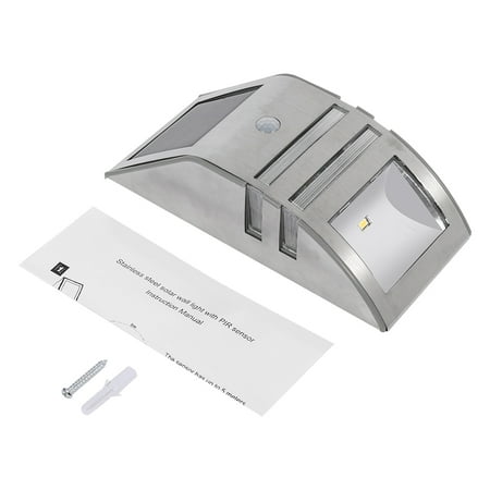 

Solar Powered LED PIR Motion Sensor Outdoor Wall Light Garden Security Lamp (White)