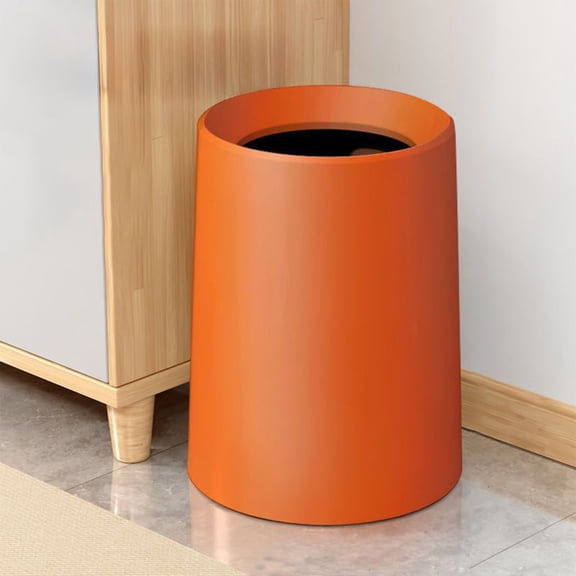 Konghyp Step Trash Can with Lid - 5 Gallon Plastic Kitchen Bathroom Waste Bin, Modern Office Home Garbage Can, Space-Saving Touch-Free Design for Living Room Bedroom