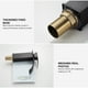 thumbnail image 4 of Grifo de lavabo Cateissary de Acero inoxidable con grifo de cascada ajustable oro blanco corto, 4 of 6